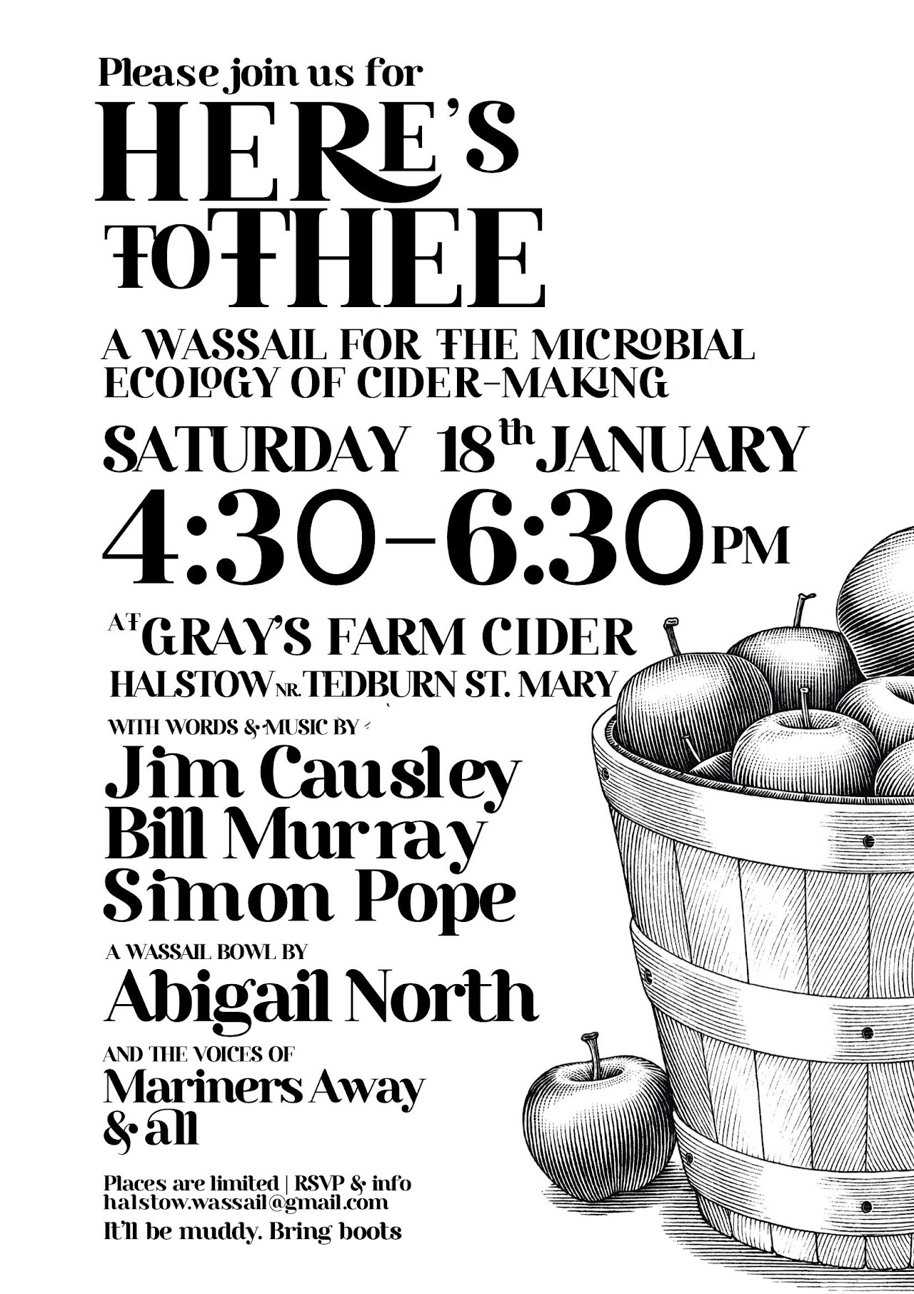 Halstow Wassail poster 2020